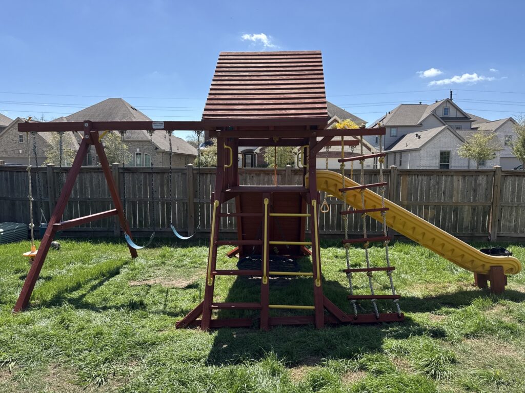 Richmond TX 1 Tree Frogs Swing Sets Install