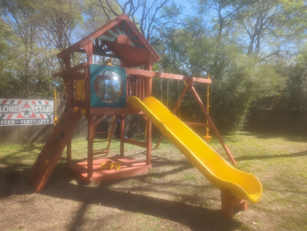 Willis TX 2 Tree Frogs Swing Sets Install