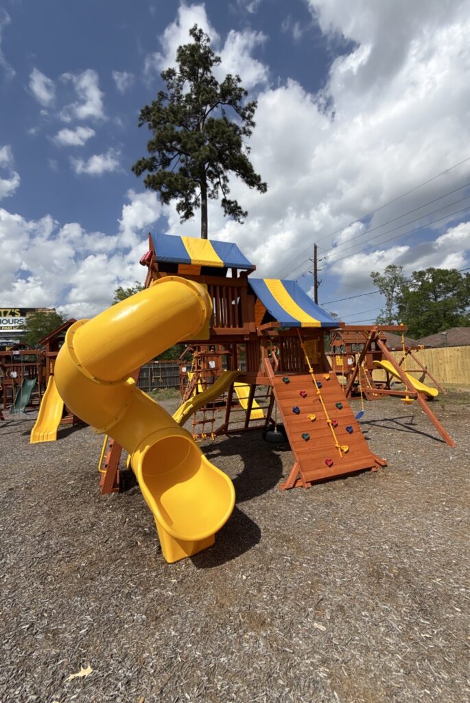 Spring TX 2 Tree Frogs Swing Sets Install