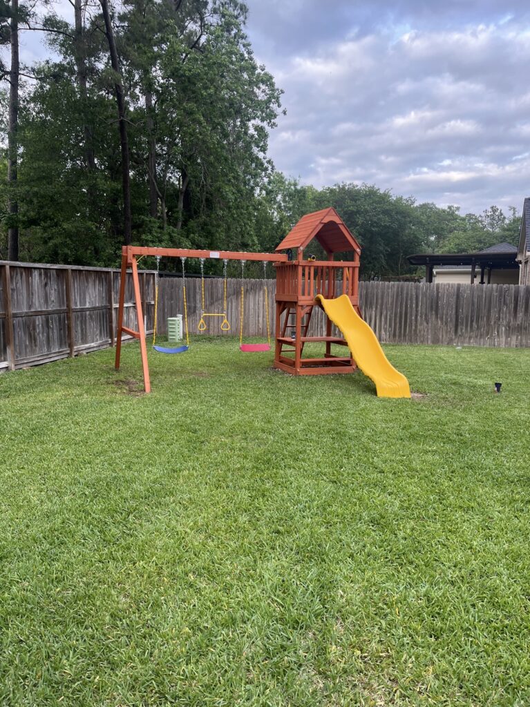 Spring TX 3 Tree Frogs Swing Sets Install