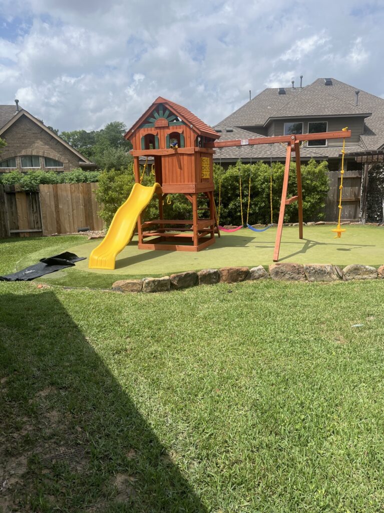 Spring TX 5 Tree Frogs Swing Sets Install