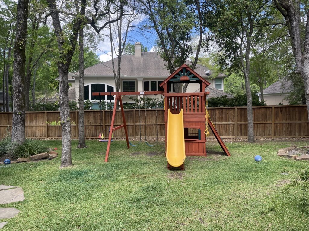 Woodland TX 1 Tree Frogs Swing Sets Install