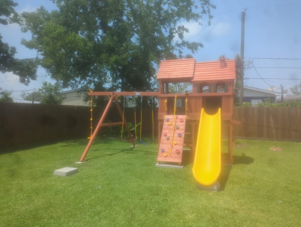 Baytown TX 1 Tree Frogs Swing Sets Install
