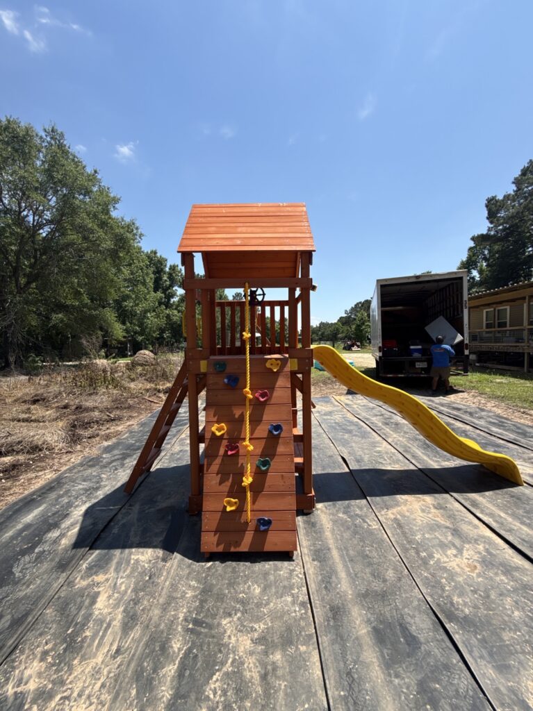 Woodsland TX 6 Tree Frogs Swing Sets Install