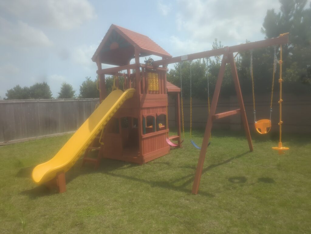 Cypress TX 1 Tree Frogs Swing Sets Install