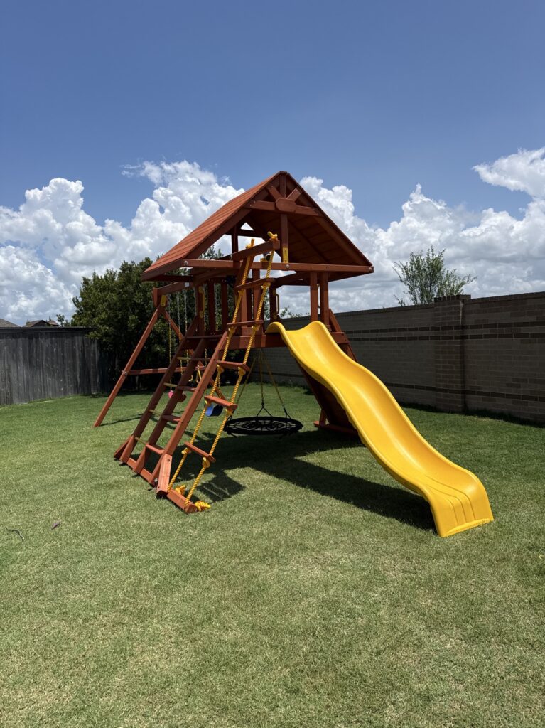 cypress TX 1 Tree Frogs Swing Sets Install