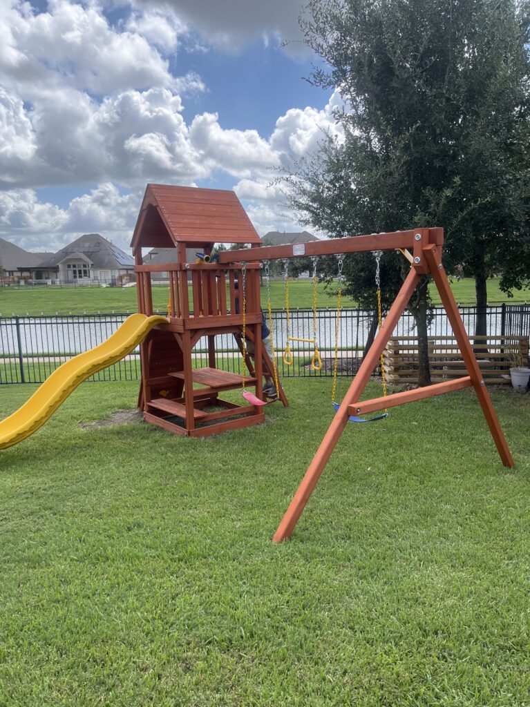Cypress TX 1 Tree Frogs Swing Sets Install