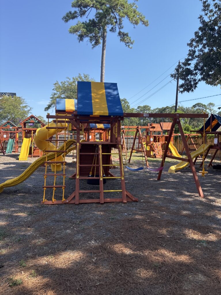 Spring TX 1 Tree Frogs Swing Sets Install