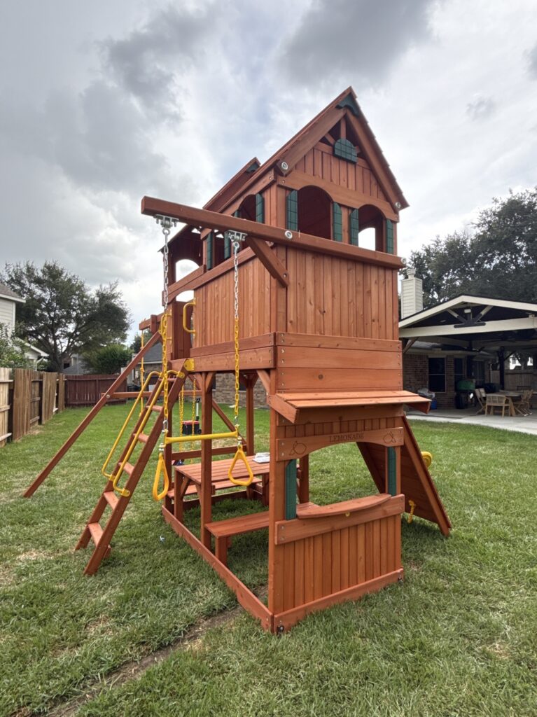 Katy TX 1 Tree Frogs Swing Sets Install