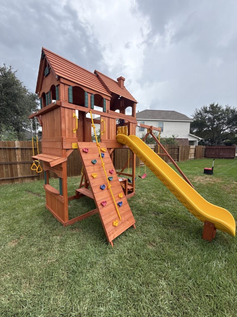 Katy TX 2 Tree Frogs Swing Sets Install