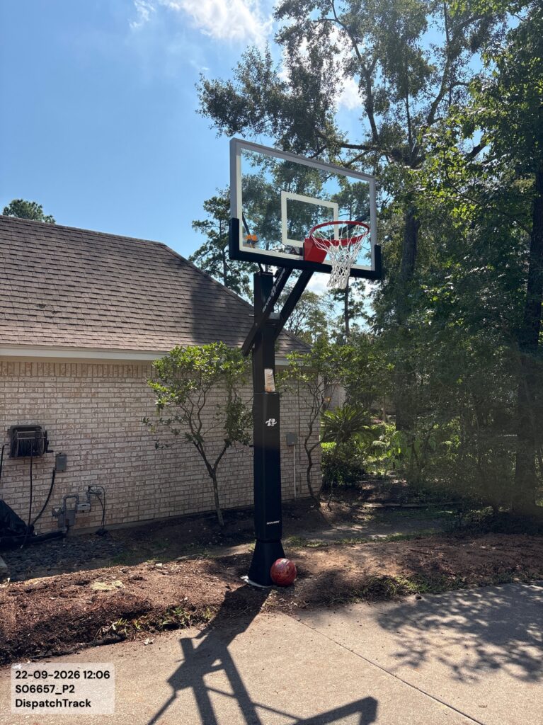 The Woodlands TX 1 Ryval Hoops Basketball Hoop Install