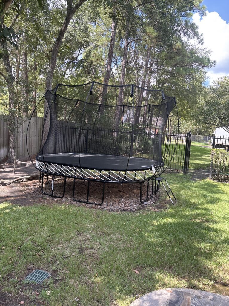 The Woodlands TX 1 Trampoline Install