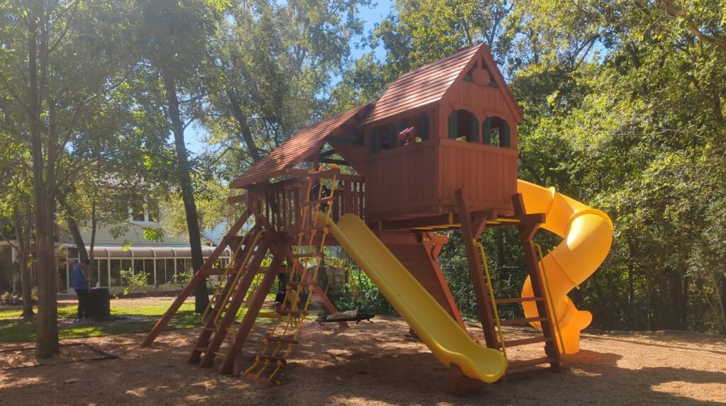 Houston TX 2 Tree Frogs Swing Sets Install