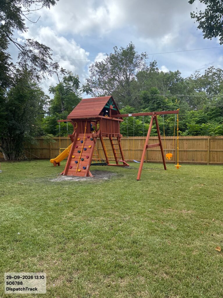 Lake jackson TX 1 Tree Frogs Swing Sets Install