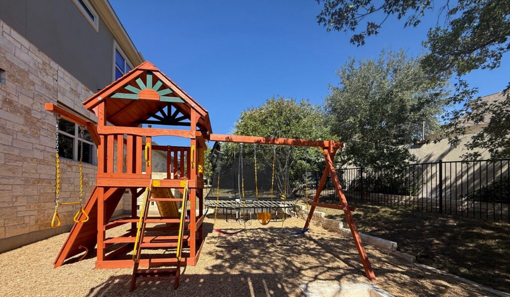 Lakeway TX 2 Tree Frogs Swing Sets Install