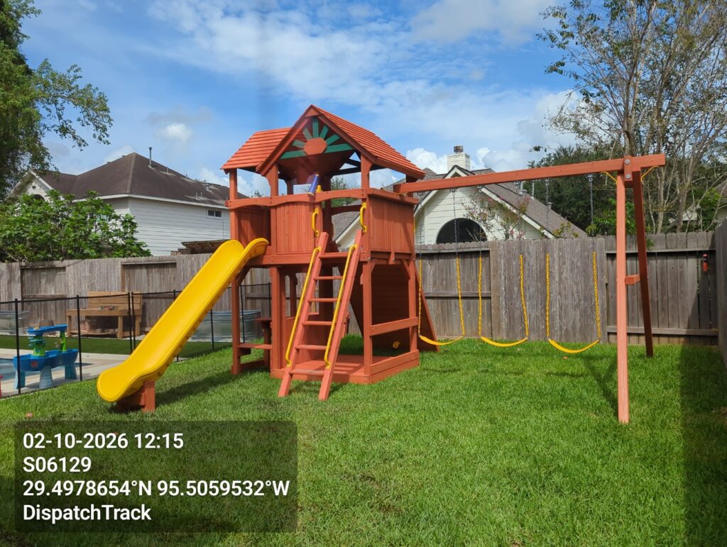 Missouri City TX 1 Tree Frogs Swing Sets Install