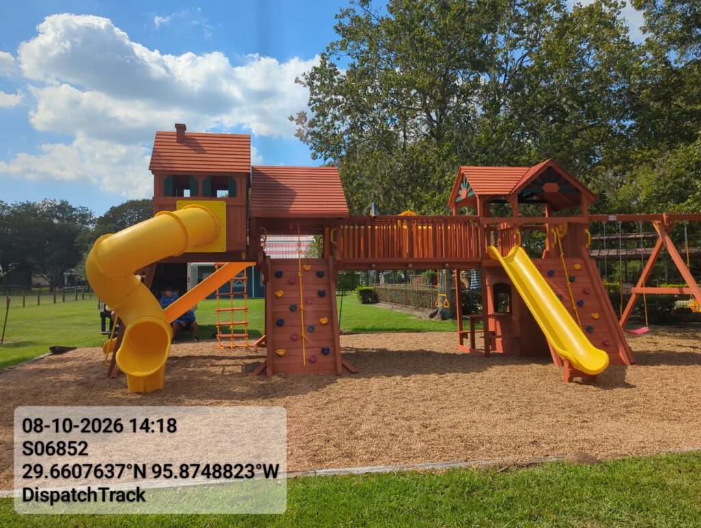 Richmond TX 2 Tree Frogs Swing Sets Install