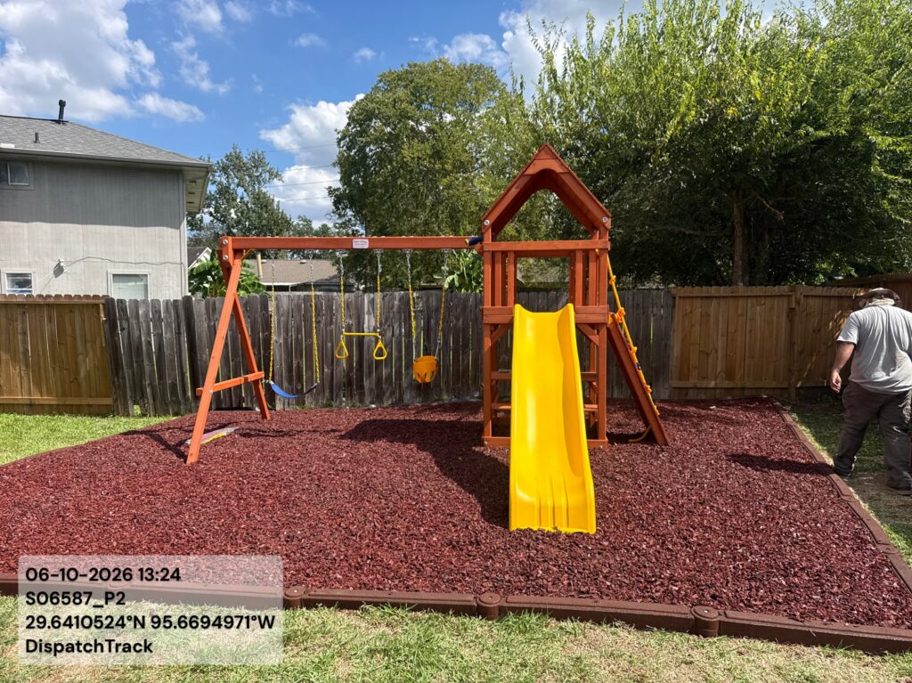Sugar land TX 1 Tree Frogs Swing Sets Install